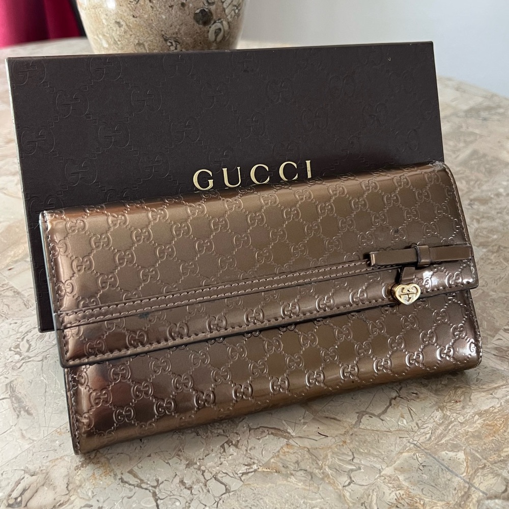 Gucci Bronze Embossed Wallet